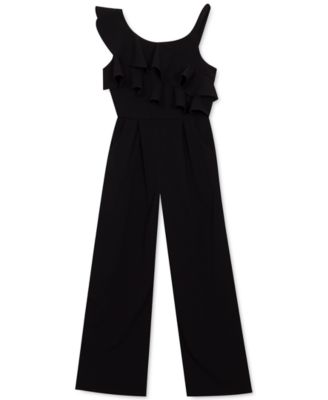 macy's black and white jumpsuit