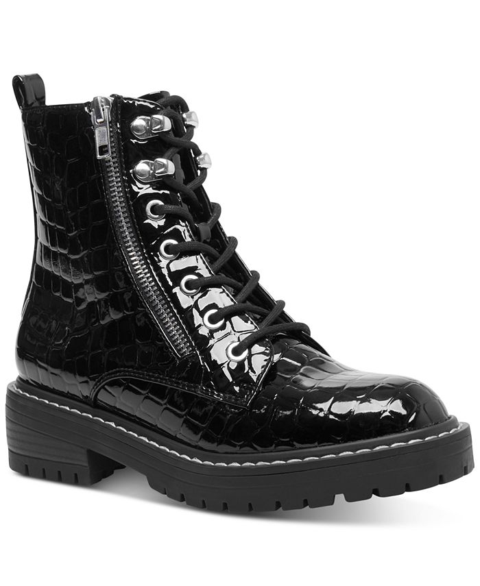 steve madden ozzy leather stud trim booties