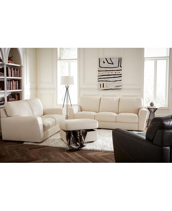 Furniture Jaspene 91" Leather Sofa, Created for Macy's & Reviews