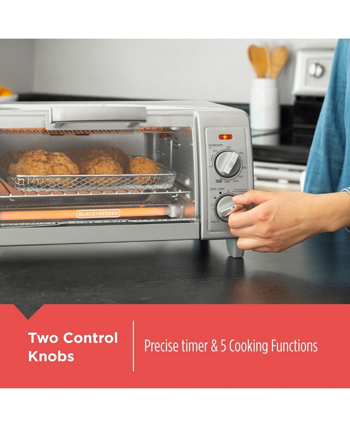 Black & Decker TO1785SG Crisp N' Bake Air Fry 4 Slice Toaster Oven