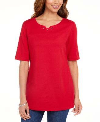 macy's elbow sleeve top