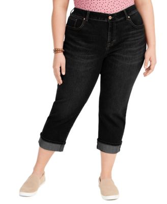 plus size cuffed jeans