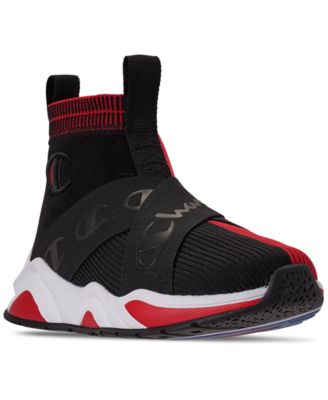 red and black champion shoes
