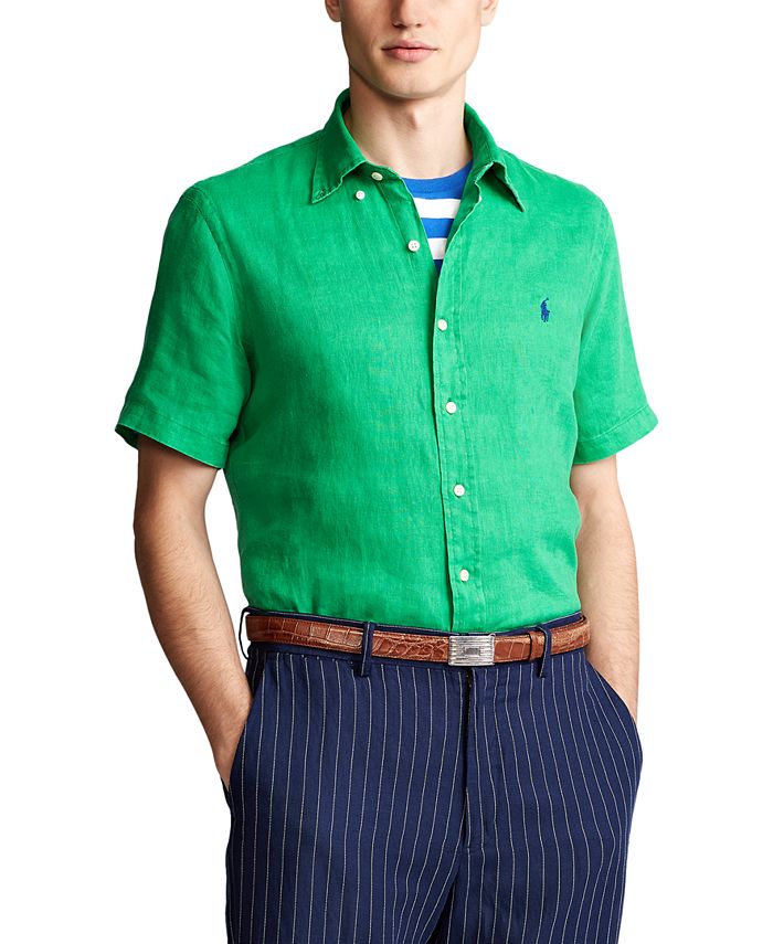 Polo Ralph Lauren Men's Short-Sleeve Linen Button-Up & Reviews - Casual ...