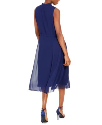 anne klein drawstring midi dress