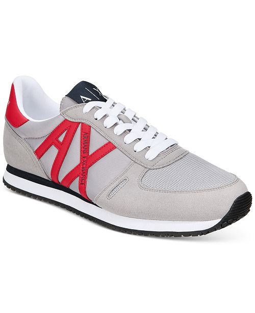 A X Armani Exchange Armani Exchange Men S Ax Logo Sneakers Reviews All Men S Shoes Men Macy S