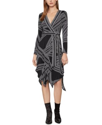 bcbg shimmer stripe knit gown