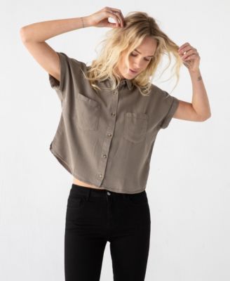 macy's women's button down shirts