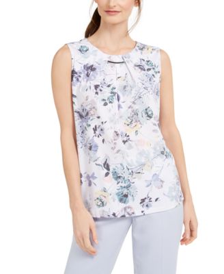 macy's calvin klein petite tops