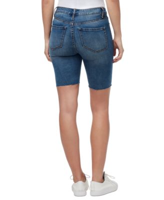 jean biker shorts