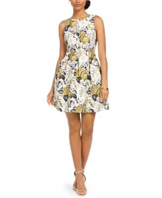 vince camuto jacquard fit & flare dress