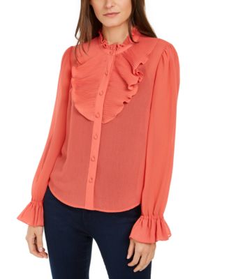 macy's ruffle blouse