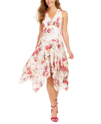 floral hanky hem dress