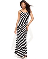 INC International Concepts Dress, Spaghetti-Strap Striped Maxi