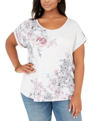 macy's style & co plus size tops