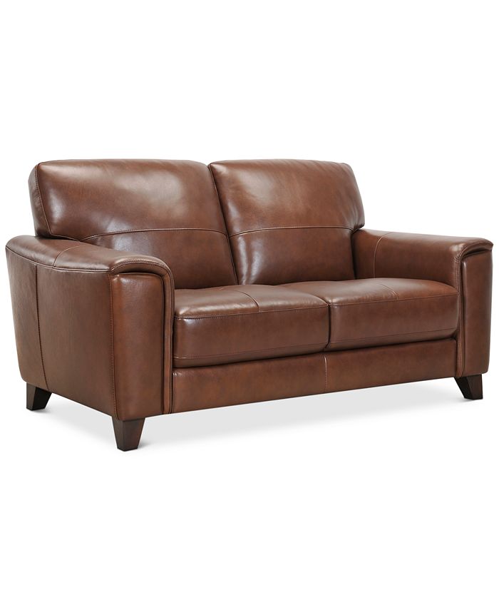Furniture Brayna 65" Leather Loveseat, Created for Macy's & Reviews