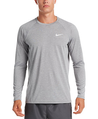 Nike Men's Heather Hydroguard Long Sleeve Swim T-Shirt & Reviews ...