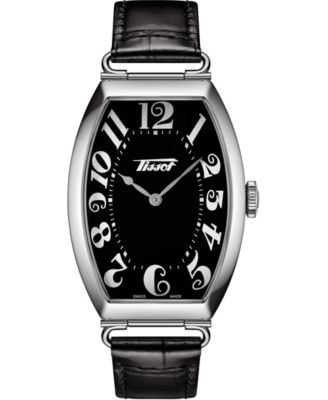 Мужские часы Tissot Swiss Heritage Porto на черном кожаном ремешке 42 мм