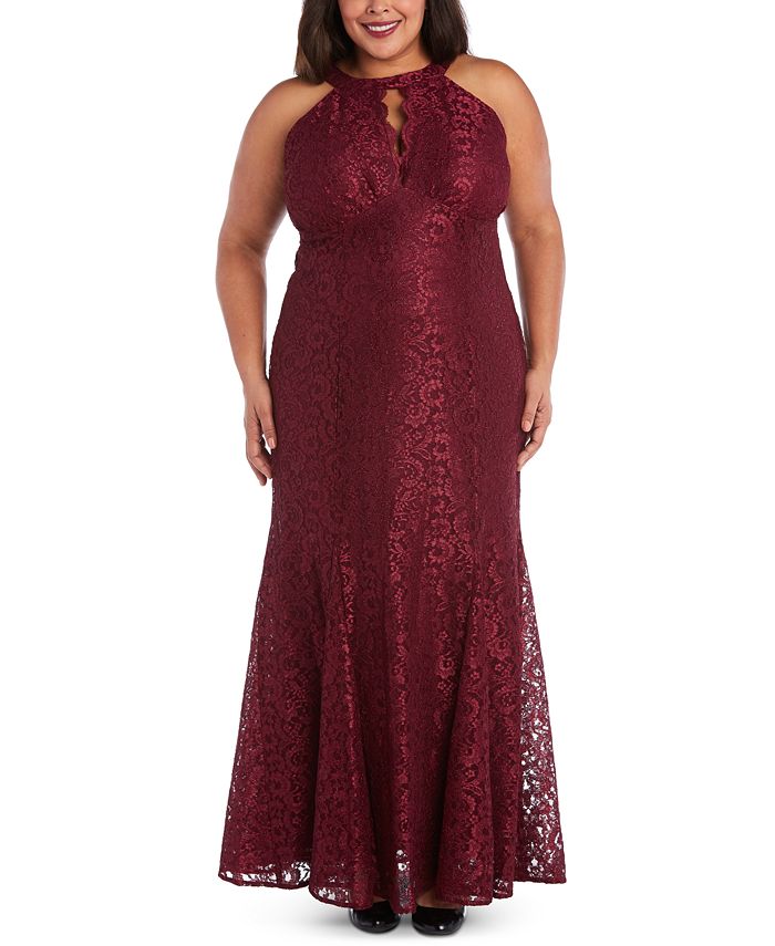 nightway plus size sequin flowy gown
