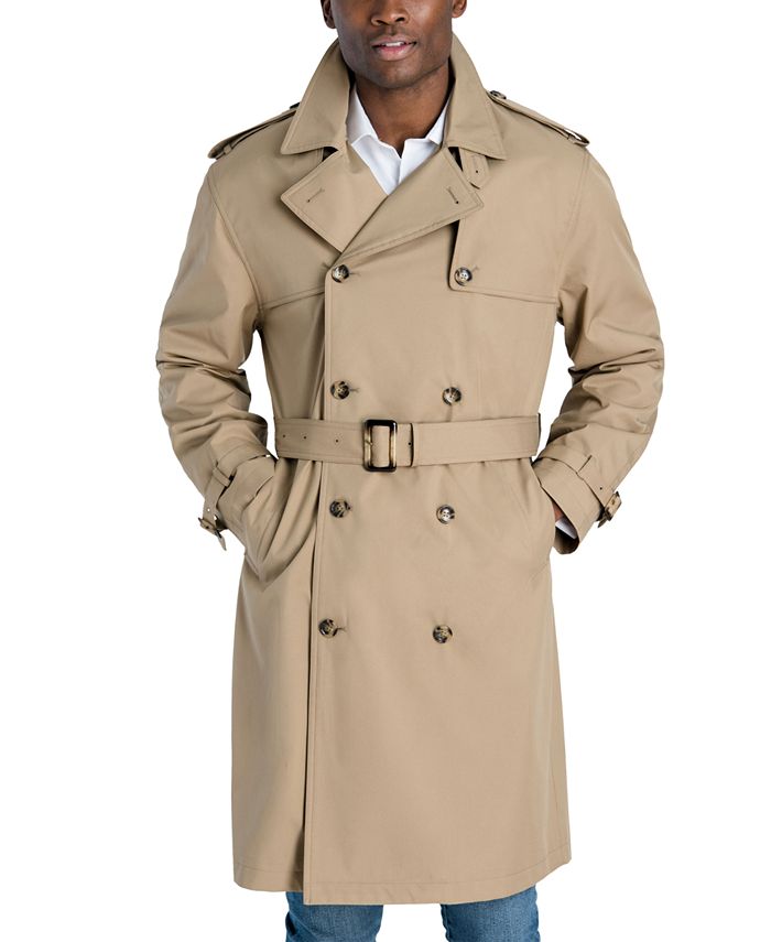 London Fog Men's Classic-Fit Double-Breasted Trenchcoat & Reviews ...