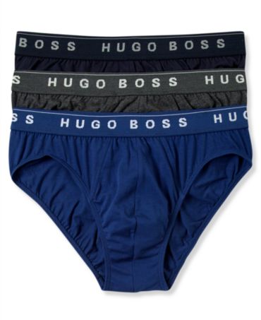 Hugo Boss Men's Underwear, Cotton Mini Brief 3 Pack - Underwear - Men ...