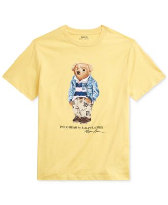yellow polo bear shirt