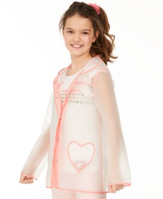 girls clear rain coat