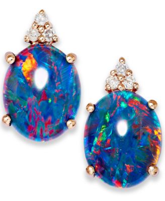 opal triplet earrings