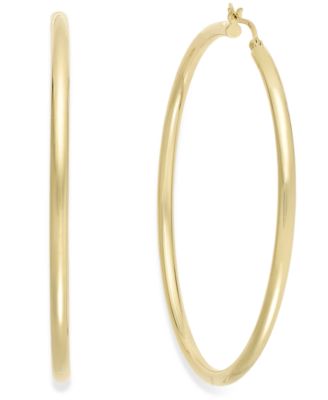 Macy's Round Hoop Earrings in 14k Gold 