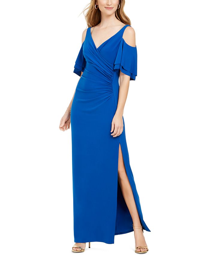 cold shoulder gown design