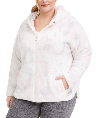 women's plus size hooded fleece jacket