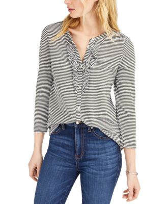 macys plus size lucky brand tops