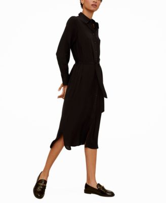 mango belt shirt dress