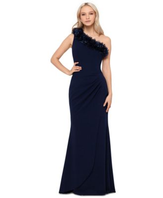 xscape floral applique gown