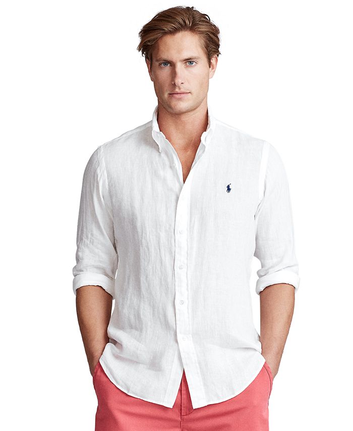 Polo Ralph Lauren Men's Big & Tall Classic-Fit Linen Shirt & Reviews ...