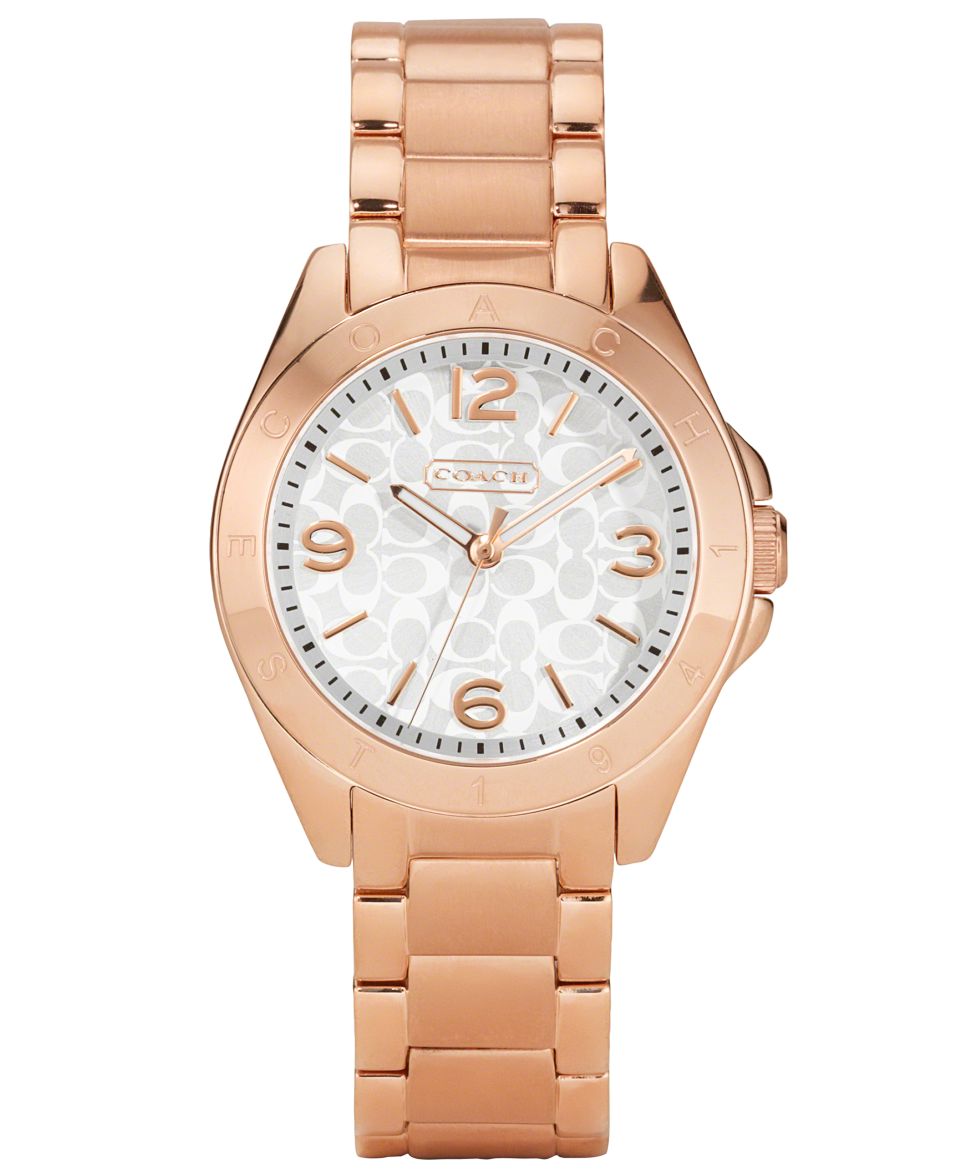 COACH WOMENS TRISTEN ROSE GOLD PLATED BRACELET WATCH 32MM 14501780