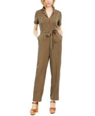 short sleeve utility jumpsuit