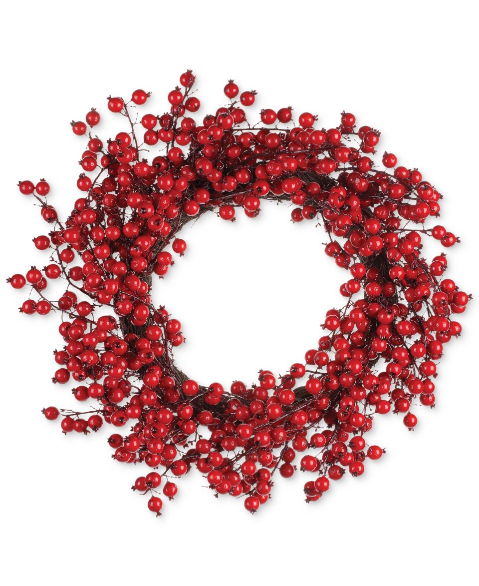 Napco Christmas Decoration, 24 Red Berry Wreath  