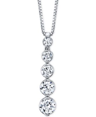 diamond tennis necklace macy's
