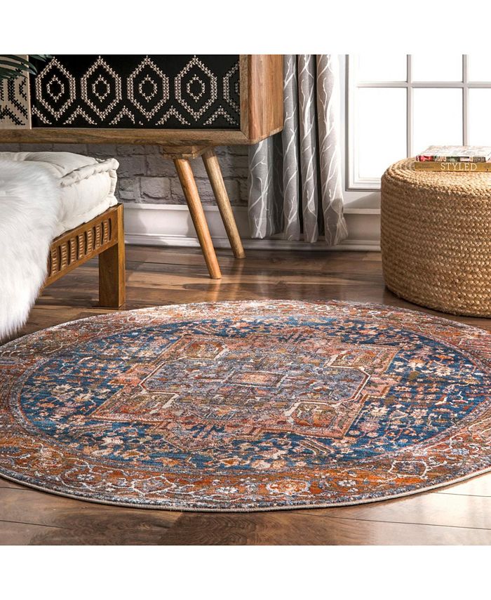 nuLoom Mystic Ehtel Medallion Fringe Rust 8' x 10' Area ...