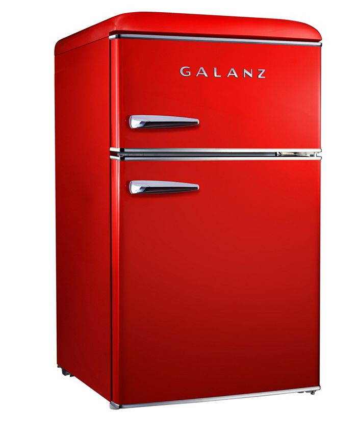 Galanz 3.1 Cu. Ft. Dual Door Retro Style MiniFridge & Reviews Small