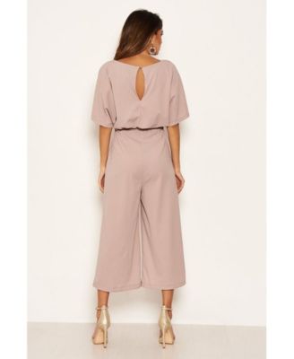tie waist culotte jumpsuit