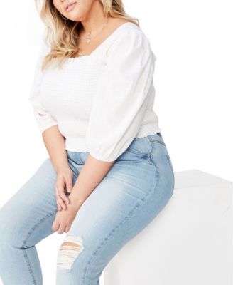 jeans and a nice top plus size