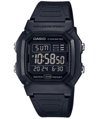 casio men's black resin strap digital lcd watch