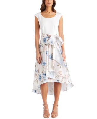 floral print high low dress