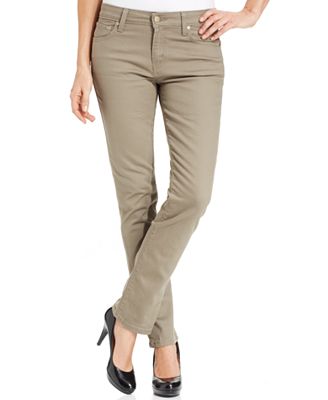 Levi's Mid-Rise Skinny Colored Jeans, Driftwood Wash - Jeans - Women ...
