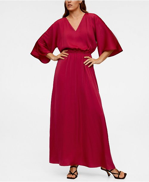 Mango Elastic Waist Long Dress Reviews Women Macy S