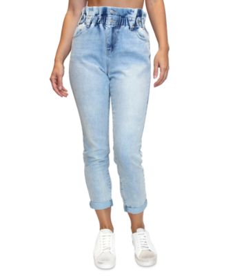 paperbag waist skinny jeans