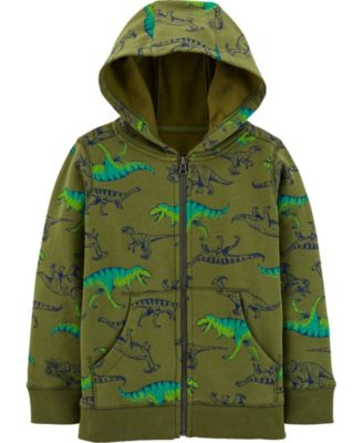 boys green zip up hoodie