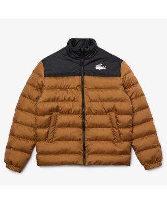 lacoste short ripstop down jacket